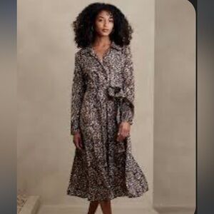 Banana Republic Factory Rossa Midi Dress - Cinnamon Spice